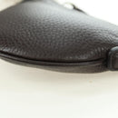 GUCCI Shoulder Pouch Web Sherry Line Leather Black Silver 821831 Auth 171234A-13