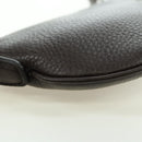 GUCCI Shoulder Pouch Web Sherry Line Leather Black Silver 821831 Auth 171234A-14