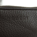 GUCCI Shoulder Pouch Web Sherry Line Leather Black Silver 821831 Auth 171234A-17