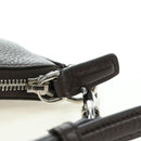 GUCCI Shoulder Pouch Web Sherry Line Leather Black Silver 821831 Auth 171234A-18