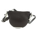GUCCI Shoulder Pouch Web Sherry Line Leather Black Silver 821831 Auth 171234A-2