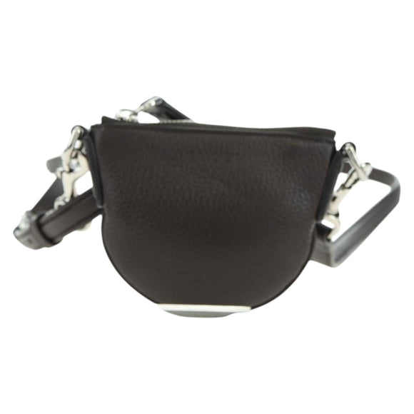 GUCCI Shoulder Pouch Web Sherry Line Leather Black Silver 821831 Auth 171234A