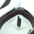 GUCCI Shoulder Pouch Web Sherry Line Leather Black Silver 821831 Auth 171234A-21
