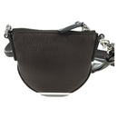 GUCCI Shoulder Pouch Web Sherry Line Leather Black Silver 821831 Auth 171234A-3