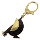 LOUIS VUITTON Bijou Sac Animalia Chicken Charm metal Dark Brown Gold LV Auth 171236A-1