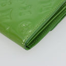 LOUIS VUITTON Vernis Portefeiulle Sarah Wallet Vert Tonic M93635 LV Auth 171237A-15