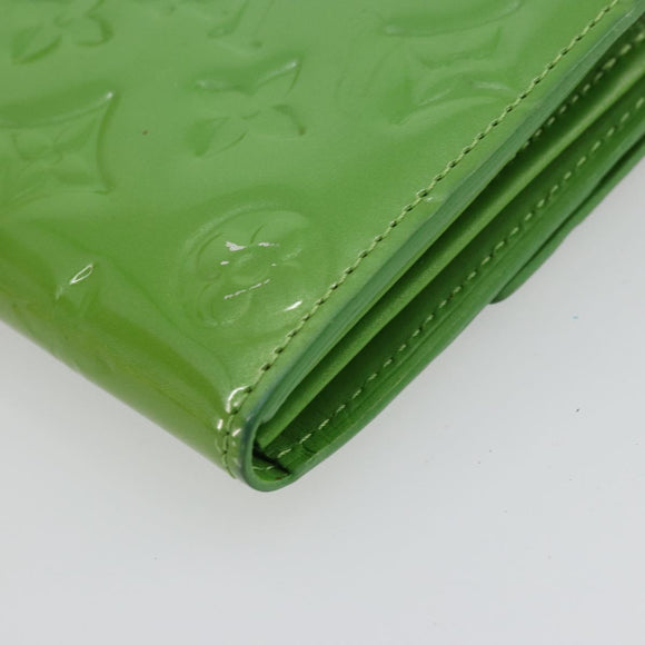 LOUIS VUITTON Vernis Portefeiulle Sarah Wallet Vert Tonic M93635 LV Auth 171237A