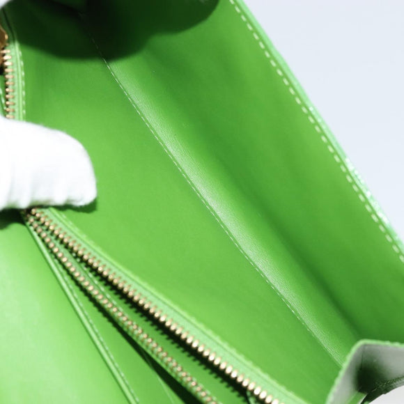 LOUIS VUITTON Vernis Portefeiulle Sarah Wallet Vert Tonic M93635 LV Auth 171237A