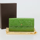 LOUIS VUITTON Vernis Portefeiulle Sarah Wallet Vert Tonic M93635 LV Auth 171237A-12