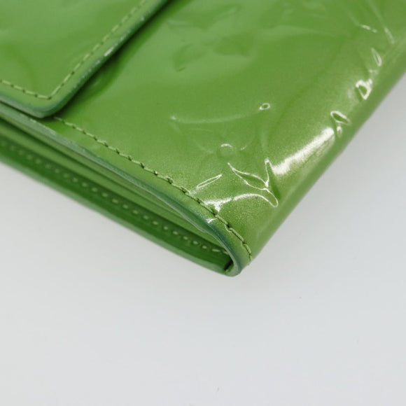 LOUIS VUITTON Vernis Portefeiulle Sarah Wallet Vert Tonic M93635 LV Auth 171237A
