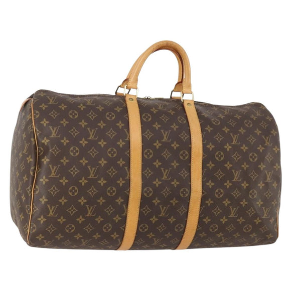 LOUIS VUITTON Monogram Keepall 55 Boston Tas M41424 LV Auth 171243A