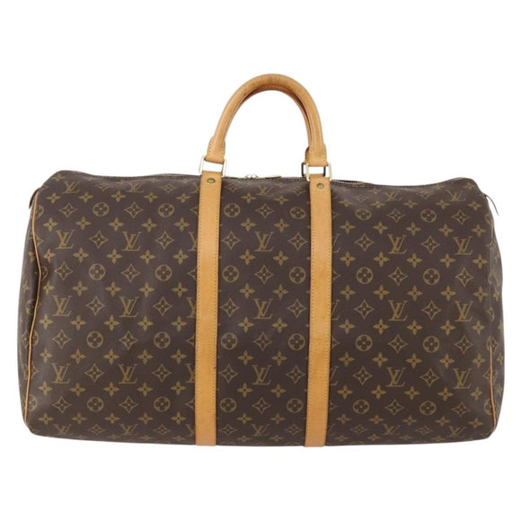 LOUIS VUITTON Monogram Keepall 55 Boston Tas M41424 LV Auth 171243A