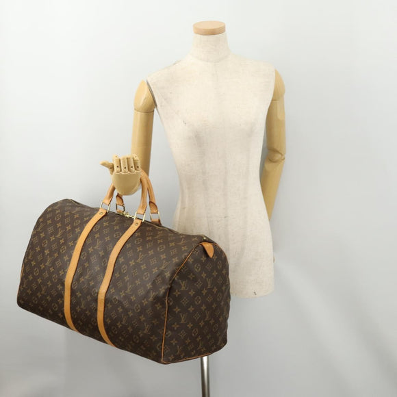 LOUIS VUITTON Monogram Keepall 55 Boston Tas M41424 LV Auth 171243A