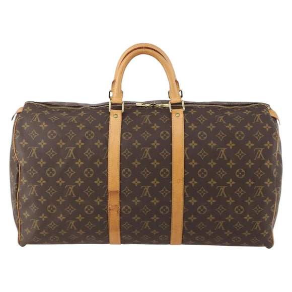 LOUIS VUITTON Monogram Keepall 55 Boston Tas M41424 LV Auth 171243A