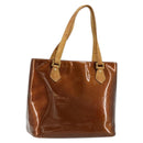 LOUIS VUITTON Monogram Vernis Houston Hand Bag Bronze M91122 LV Auth 171246-1