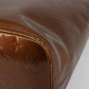 LOUIS VUITTON Monogram Vernis Houston Hand Bag Bronze M91122 LV Auth 171246-10