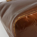 LOUIS VUITTON Monogram Vernis Houston Hand Bag Bronze M91122 LV Auth 171246-11