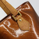 LOUIS VUITTON Monogram Vernis Houston Hand Bag Bronze M91122 LV Auth 171246-14