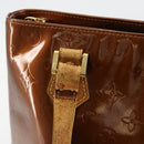 LOUIS VUITTON Monogram Vernis Houston Hand Bag Bronze M91122 LV Auth 171246-15