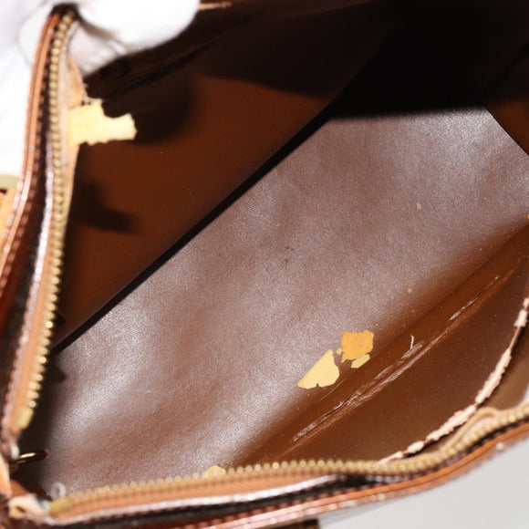 LOUIS VUITTON Monogram Vernis Houston Hand Bag Bronze M91122 LV Auth 171246