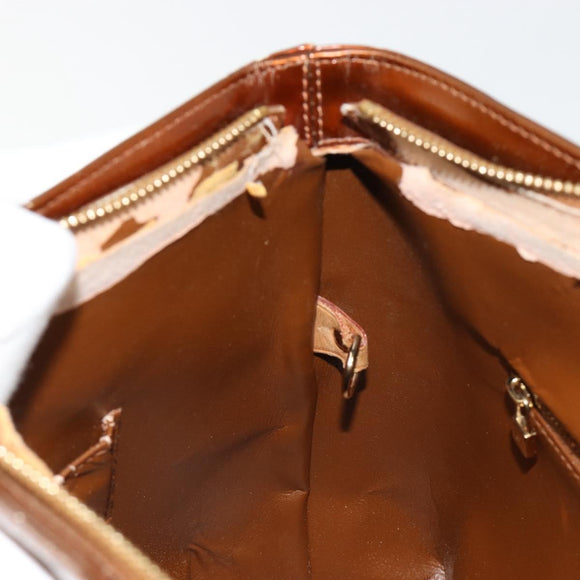 LOUIS VUITTON Monogram Vernis Houston Hand Bag Bronze M91122 LV Auth 171246