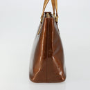 LOUIS VUITTON Monogram Vernis Houston Hand Bag Bronze M91122 LV Auth 171246-4