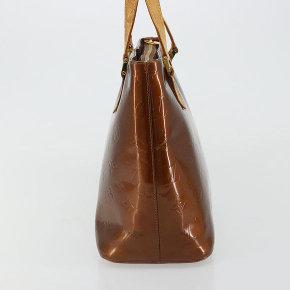 LOUIS VUITTON Monogram Vernis Houston Hand Bag Bronze M91122 LV Auth 171246