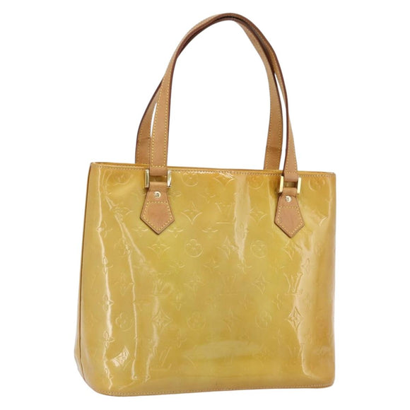LOUIS VUITTON Monogram Vernis Houston Hand Bag Beige M91004 LV Auth 171247