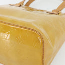 LOUIS VUITTON Monogram Vernis Houston Hand Bag Beige M91004 LV Auth 171247-10