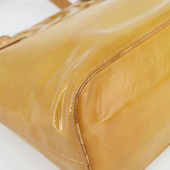 LOUIS VUITTON Monogram Vernis Houston Hand Bag Beige M91004 LV Auth 171247