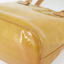 LOUIS VUITTON Monogram Vernis Houston Hand Bag Beige M91004 LV Auth 171247-12