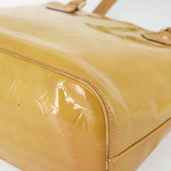LOUIS VUITTON Monogram Vernis Houston Hand Bag Beige M91004 LV Auth 171247