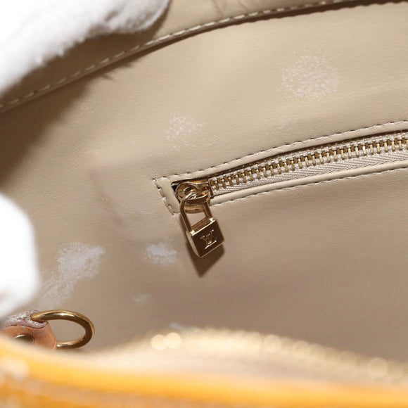 LOUIS VUITTON Monogram Vernis Houston Hand Bag Beige M91004 LV Auth 171247