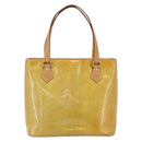 LOUIS VUITTON Monogram Vernis Houston Hand Bag Beige M91004 LV Auth 171247-2