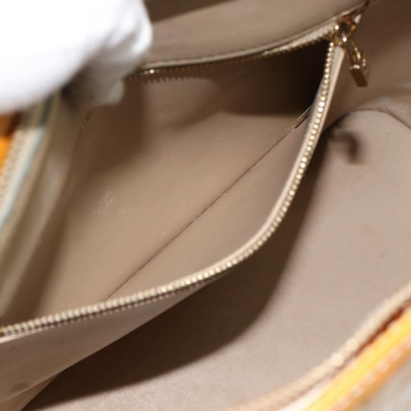 LOUIS VUITTON Monogram Vernis Houston Hand Bag Beige M91004 LV Auth 171247
