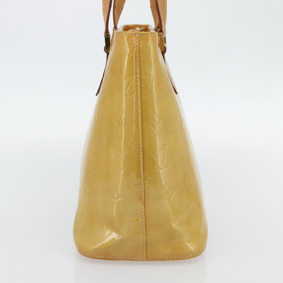 LOUIS VUITTON Monogram Vernis Houston Hand Bag Beige M91004 LV Auth 171247