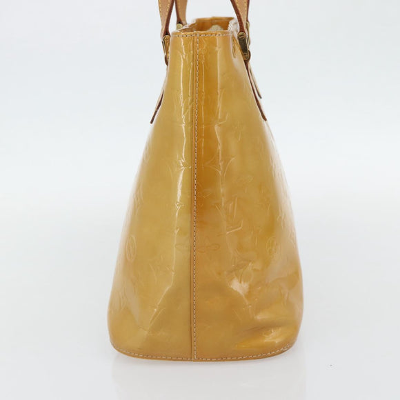 LOUIS VUITTON Monogram Vernis Houston Hand Bag Beige M91004 LV Auth 171247