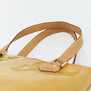 LOUIS VUITTON Monogram Vernis Houston Hand Bag Beige M91004 LV Auth 171247-8