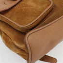 GUCCI Bamboo Backpack Suede Brown Gold 003 2058 0016 Auth 171248-16