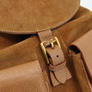 GUCCI Bamboo Backpack Suede Brown Gold 003 2058 0016 Auth 171248-19