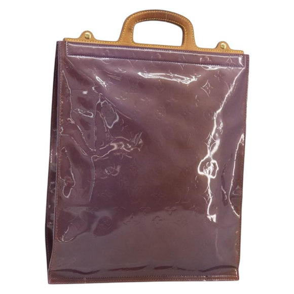 LOUIS VUITTON Monogram Vernis Stanton Tote Bag Purple Viole M91079 Auth 171249