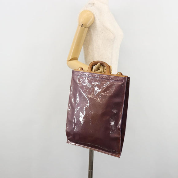 LOUIS VUITTON Monogram Vernis Stanton Tote Bag Purple Viole M91079 Auth 171249