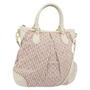 LOUIS VUITTON Mini Lin Marina GM Tas Croisette 2way Roze M95493 LV Auth 171252V-1