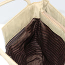 PRADA Tote Bag Nylon Khaki Silver Auth 171253A-17