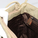 PRADA Tote Bag Nylon Khaki Silver Auth 171253A-18