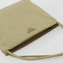 PRADA Tote Bag Nylon Khaki Silver Auth 171253A-6