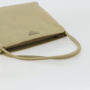 PRADA Tote Bag Nylon Khaki Silver Auth 171253A-7