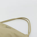 PRADA Tote Bag Nylon Khaki Silver Auth 171253A-8