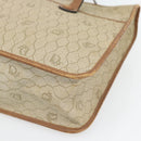 Christian Dior Honeycomb Canvas Hand Bag PVC Beige Gold Auth 171254-9