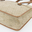 Christian Dior Honeycomb Canvas Hand Bag PVC Beige Gold Auth 171254-15